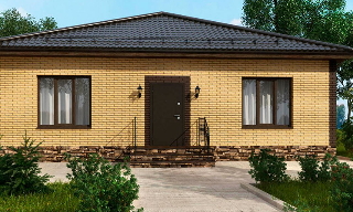 Проекты одноэтажных домов из кирпича | Строй-Стк - Сатка от 3673 рублей